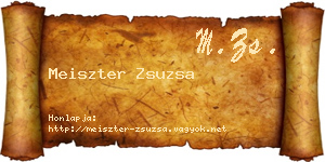 Meiszter Zsuzsa névjegykártya
